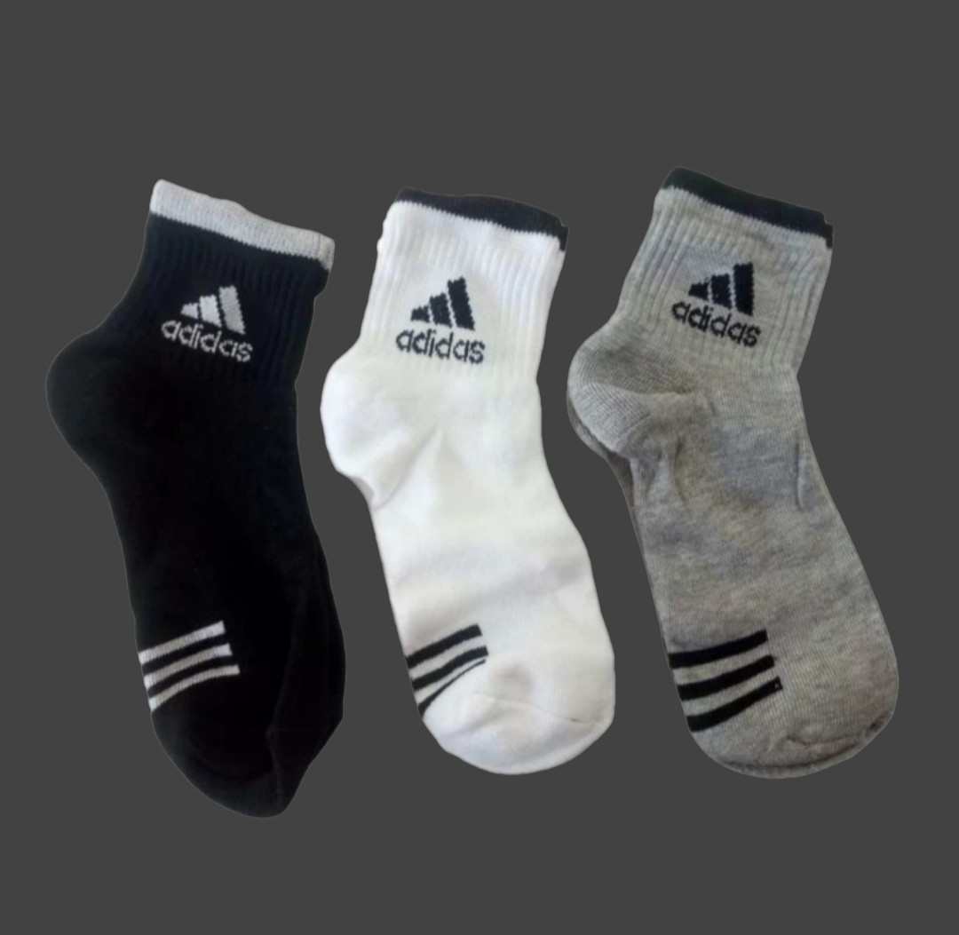 Adidas Unisex Ankle Length Standard Cotton Socks (Pack of 3)