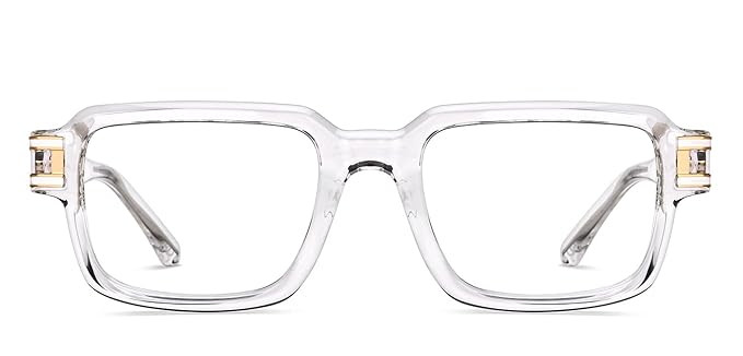 Lenskart Studio Hip Hop Ft. Divine | Full Rim Rectangular Zero Power Bluecut & Antiglare Computer Eyeglasses For Eye Protection And Strain | Men & Women | Large | LK E000044