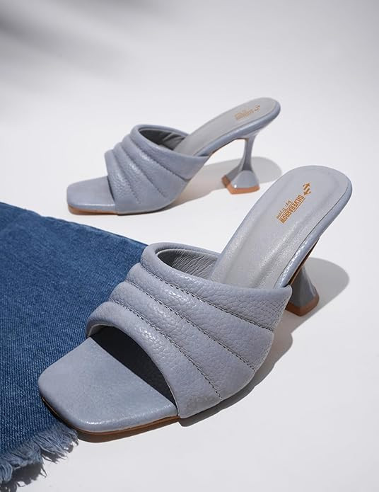 SilverArrow Women's Lush Tide Heeled Stiletto Heel |Fashion Sandals |Strapless | Perfectly Designed for Casual outings and Parties