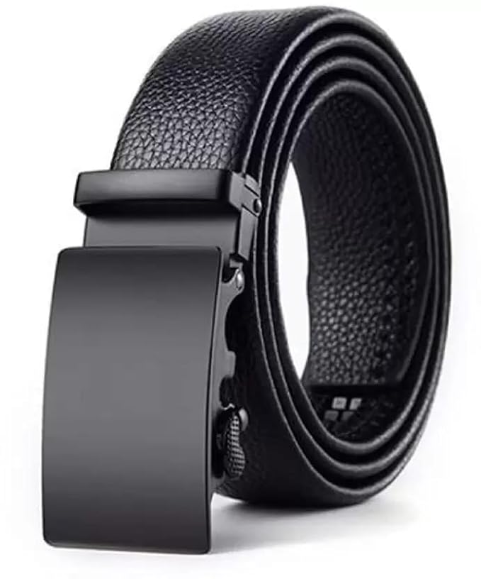 LUXIQE Synthetic Leather Belt for Men with Autolock Buckle - Micro Adjustable Belt Fit Everywhere | Formal & Casual