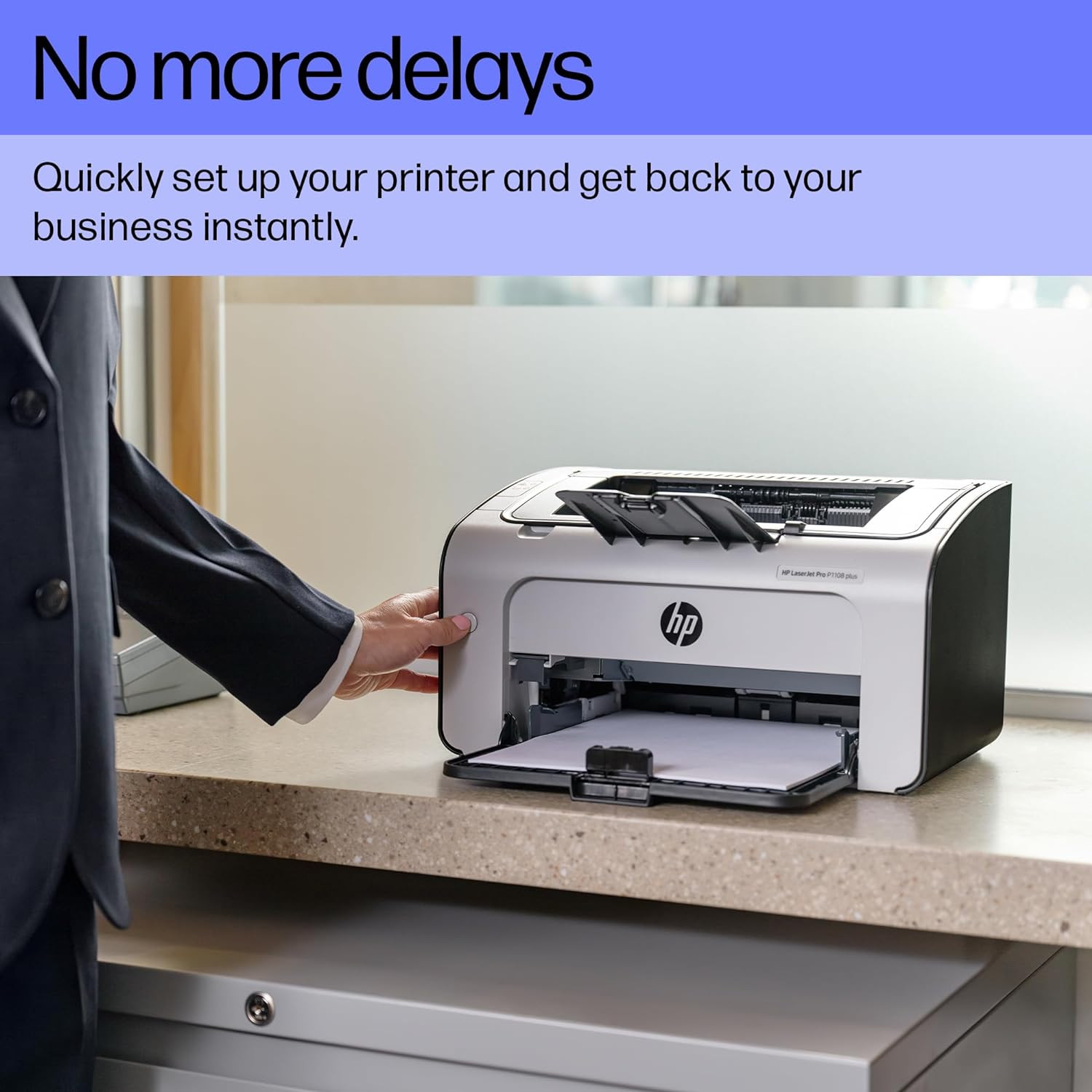 HP Laserjet Pro P1108 Plus Single Function Monochrome Wired Laser Printers, Black