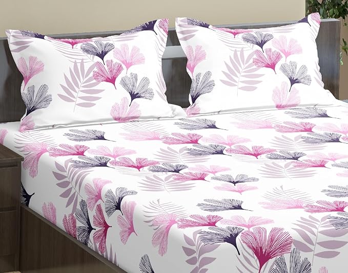 Queen Size Bedsheet with 2 Pillow Cover