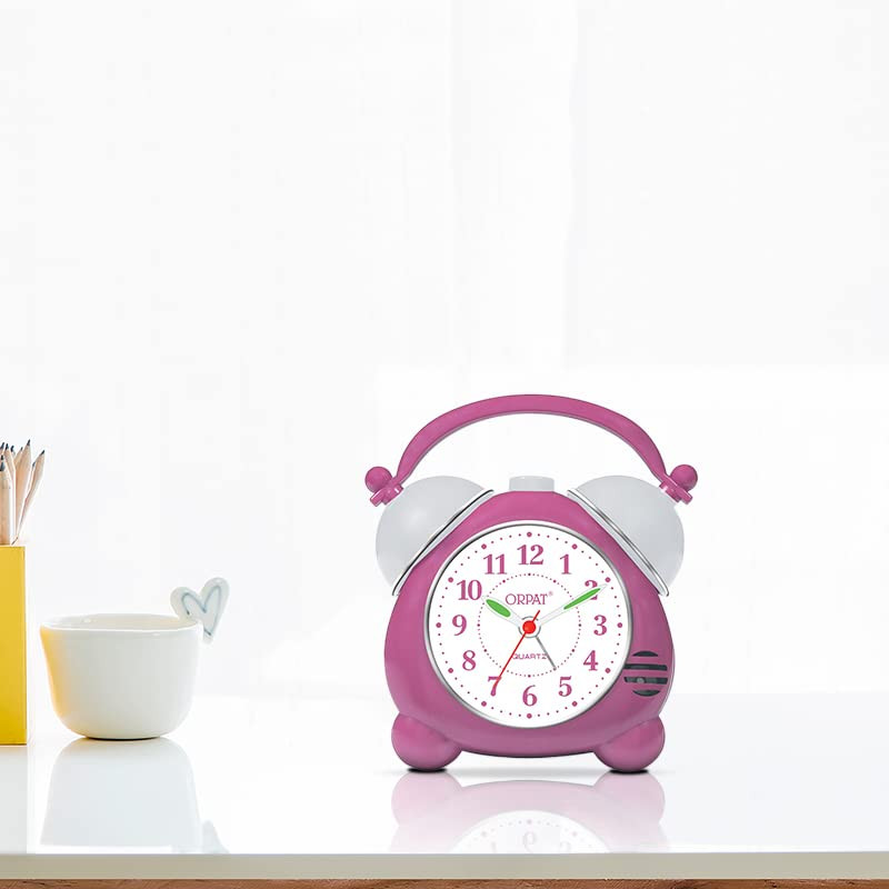 Ajanta TBB-777 Telephone Time Piece Buzzer Alarm Clock - Wake up on time with This Stylish and Reliable Clock, Featuring a Loud Buzzer Alarm and Easy-to-Read Digital Display (Royal Pink)