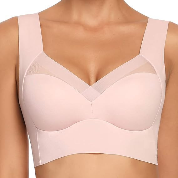 Luella Light Support Wireless Bra, Seamless No-Line Ultra-Soft Leisure Bralette, for Sleep, Yoga and Everyday Use,/Stretchy Back/Comfortable Design