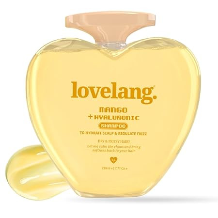 lovelang Mango + Hyaluronic Shampoo | Frizz Control & Hydration Boost | Smoothens & Softens Hair | for Dry, Frizzy Hair| Fruity Mango Scent | 230ml