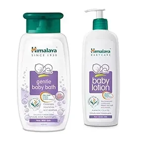 Himalaya Baby Lotion, 400ml and Gentle Baby Bath, 200ml