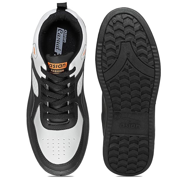 ASIAN Men's Casual Sneaker Shoes with Synthetic Upper Lightweight Comfortable Mid