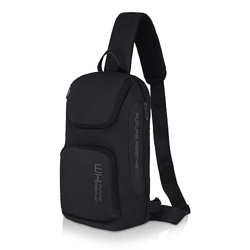 WildHorn Sling Crossbody Bag for Men,Stylish Chest Shoulder Bag for Men & Women,Adjustable Strap for Commuting Travel Outdoor Activities