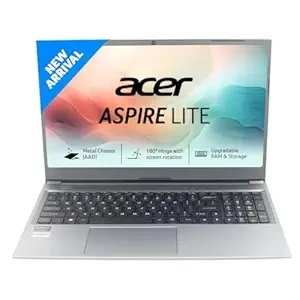 Acer Aspire Lite 12th Gen Intel Core i5-1235U Thin and Light Laptop (Windows 11 Home/16GB RAM/512GB SSD/Intel Iris Xe Graphics) AL15-52, 39.62cm (15.6") Full HD Display, Metal Body, Steel Gray, 1.6 KG