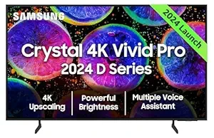 Samsung 108 cm (43 inches) D Series Crystal 4K Vivid Pro Ultra HD Smart LED TV UA43DUE77AKLXL (Black)