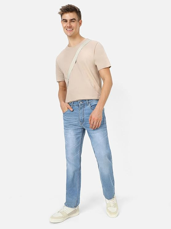 Urbano Fashion Men's Regular Fit Washed Jeans Stretchable