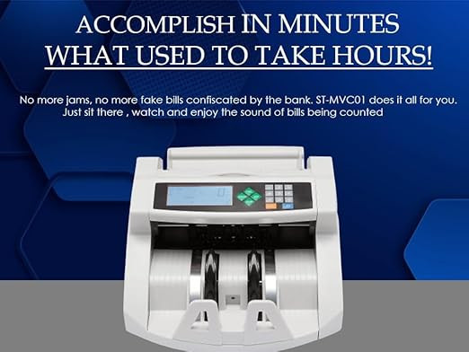 SToK (ST-MVC01) Semi Value Counting Machine with UV/MG Counterfeit Notes Detection Plus External Display (1 Year Offsite Warranty)