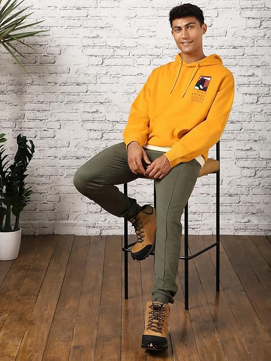 NOBERO Printed Oversized Sweatshirts for Men | Winter Sweatshirts Loose Fit Casual Pullover