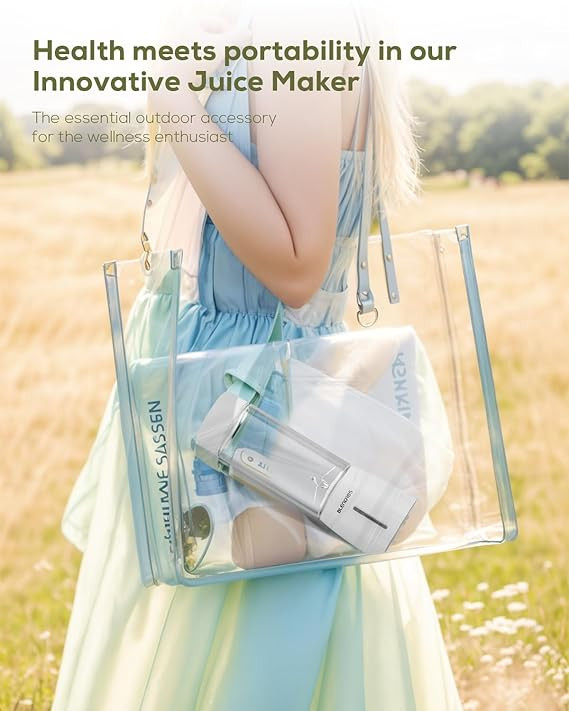 Popbabies Portable blender for smoothie and juices, 6 Sharp Blade Ice Crushing, blender smoothie juice, Pulse Mode Feature, 4000mAh, USB-C Waterproof Charging Port, Food Grade Jar, 450ML (Red)