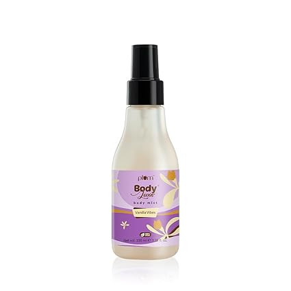 Plum Bodylovin' Vanilla Vibes Body Mist for Women | Long Lasting Vanilla Fragrance with Warm & Cozy Vanila Scent | High on Fun | Travel Friendly Perfume Body Spray - 100ml
