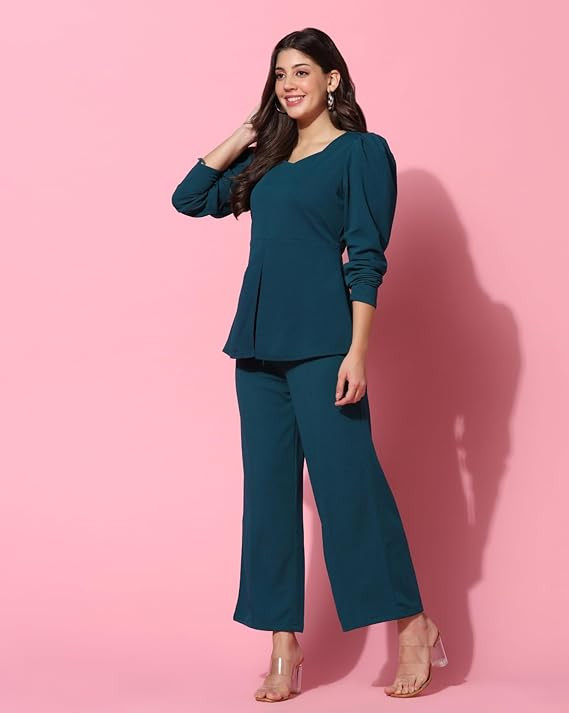 Leriya Fashion Cotton Blend Western Dress Co-Ord Set For Women