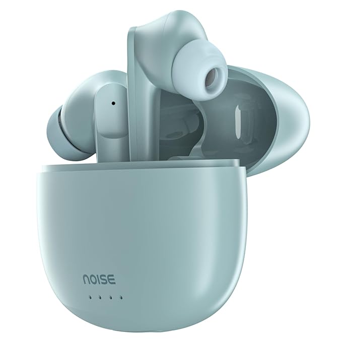Noise Buds VS104 Truly Wireless Earbuds with 45H of Playtime, Quad Mic with ENC, Instacharge(10 min=200 min), 13mm Driver,Low Latency, BT v5.2 (Mint Green)White)