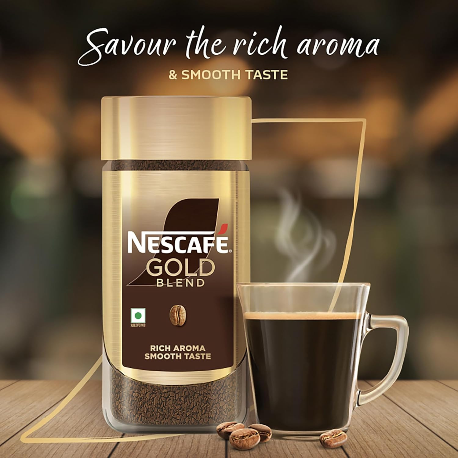 NESCAFE Gold Instant Coffee Powder | Premium Imported Coffee | Coffee at its best | Freeze Dried | Rich & Smooth Taste | 50g Jar