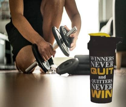 True Indian Special Combo Pack of 2- Gym Shaker/Water Bottles for Gym/Protein Shaker Bottle/Gym Water Bottle with Mixer Ball (BLACK-YELLOW)