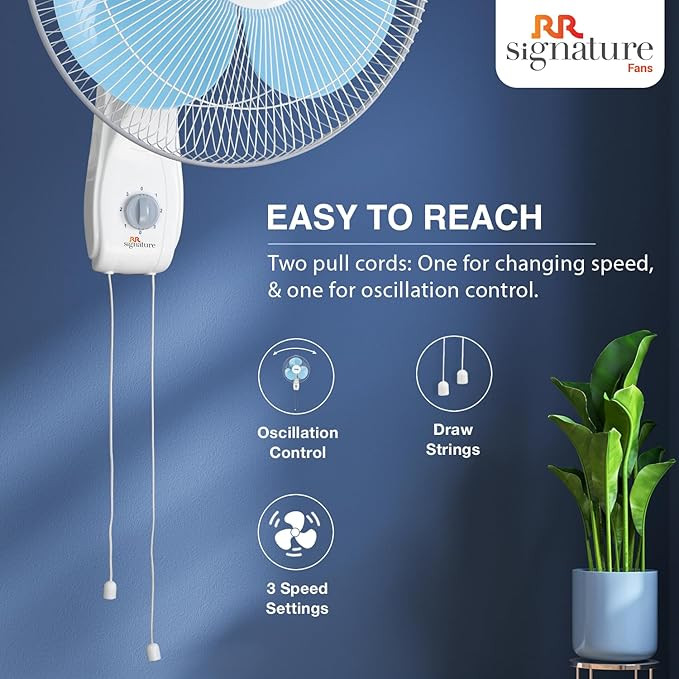 RR Signature 400 MM Zello Wall Fan For Home (2 Year Warranty)