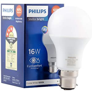 PHILIPS 16 Watt LED Bulb, Base B22,Cool Day Light, Pack of 2