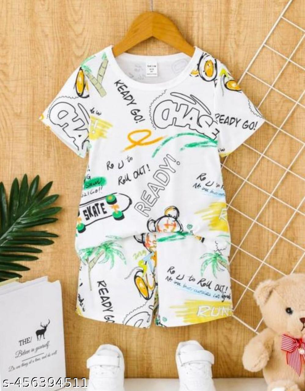 Kids Dress for Boys | Half Sleeve Cotton Printed T Shirt and Pant