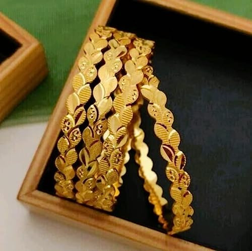 Brass gold plated Bangle Set For Women (pack of 4)