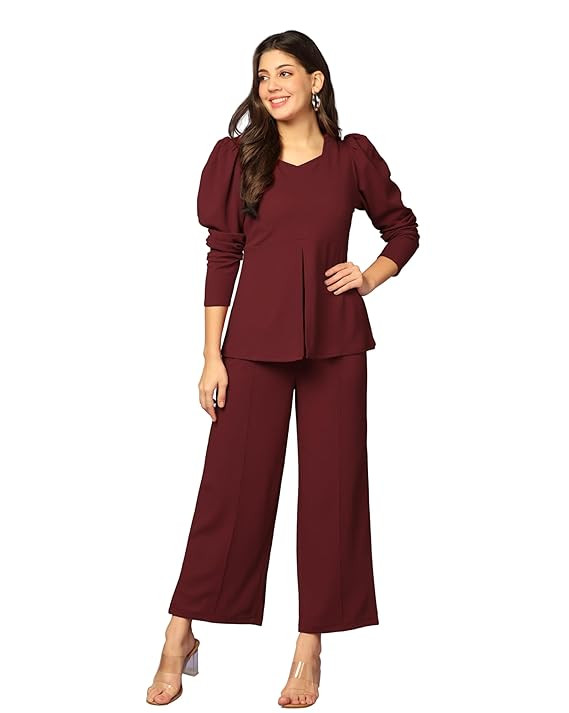Leriya Fashion Cotton Blend Western Dress Co-Ord Set For Women