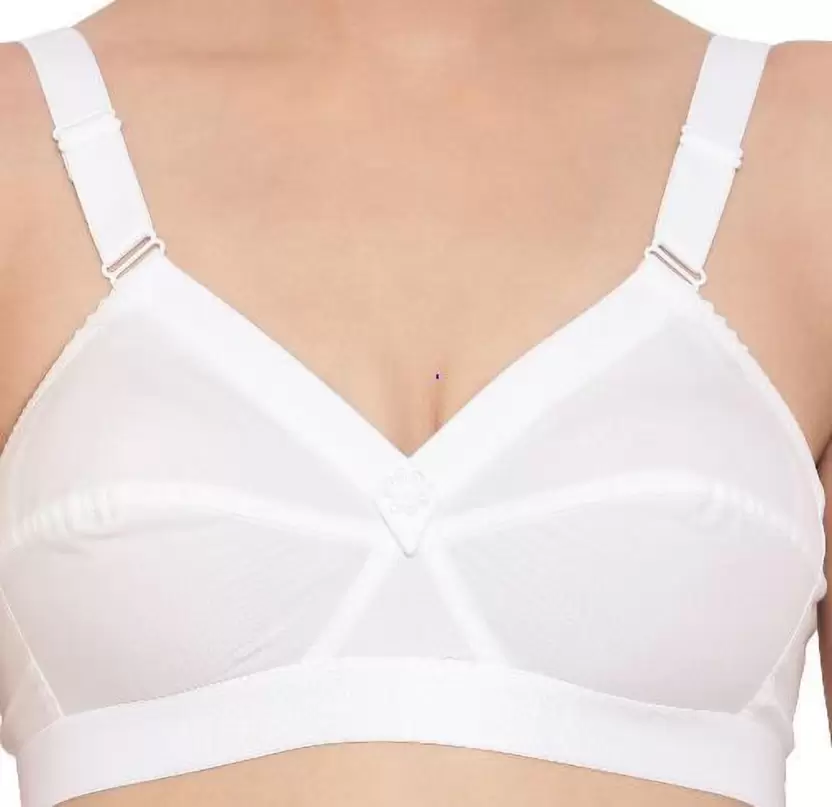 Women Full Coverage Non Padded Bra  (White)