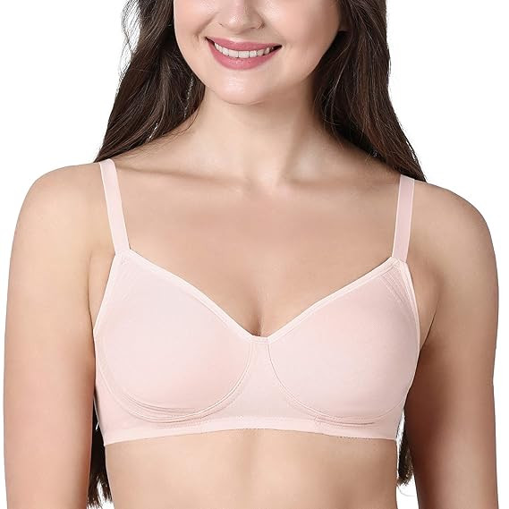 Enamor Women's Everyday Cotton Bra - Non-Padded, Non-Wired, Full-Coverage, Fab-Cool Technology with Side Support Shaper