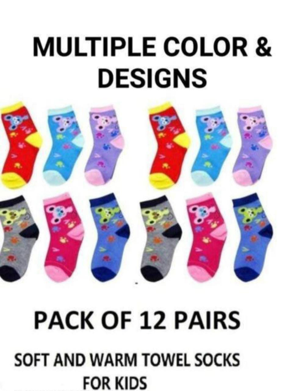 multi color & design warm socks for kids