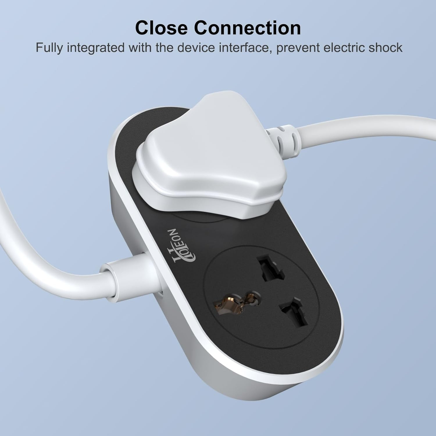 Hoteon Extension Cord 10 Meter, 2500W 10A Extension Board, Heavy Duty Ultra-Long Wire Extension, 2 Universal Outlets Extension Cable, 3 Pins Power Cord Extension for Home Office Indoor