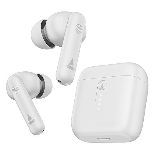 boAt Airdopes 141, Low Latency, ENx Tech, 42HRS Battery, Fast Charge, IWP, IPX4, v5.1 Bluetooth Earbuds, TWS Ear Buds Wireless Earphones with mic (Pure White)