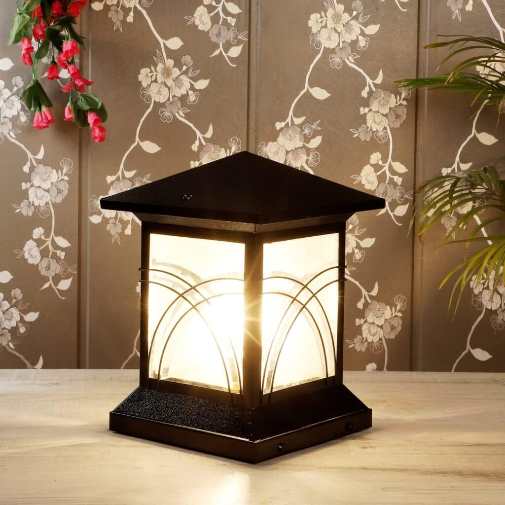 Gate Garden Outdoor Waterproof Pillar Lamp for Villas, Farm Houses, Boundary Pillars, Terrace Walls and Terrace Gardens (Large)