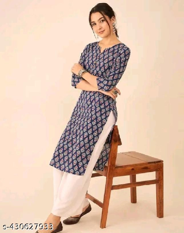 The Fab Factory Pure Cotton Printed Stylish Kurti No Bottamwear