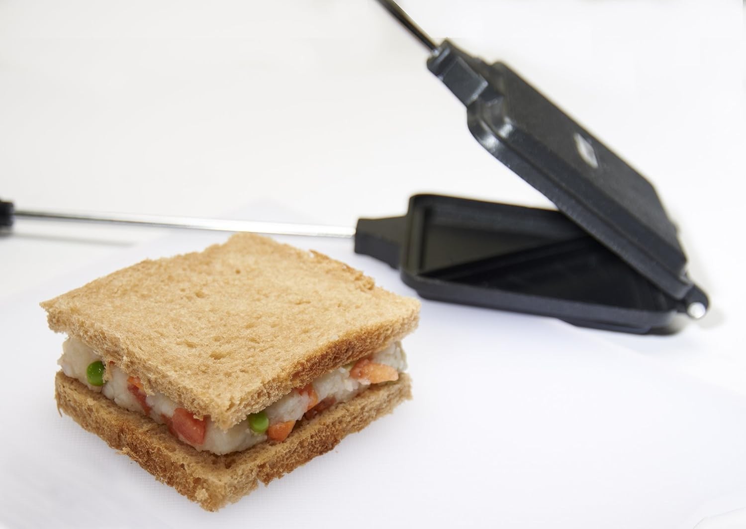 Anjali DTD 01-2 Sandwich Toaster Deluxe Nonstick Gas Toaster Maker with 2 Cut for Quick, Crispy Toast Sandwiches - Ideal for Home and Office Use-Black DTD01