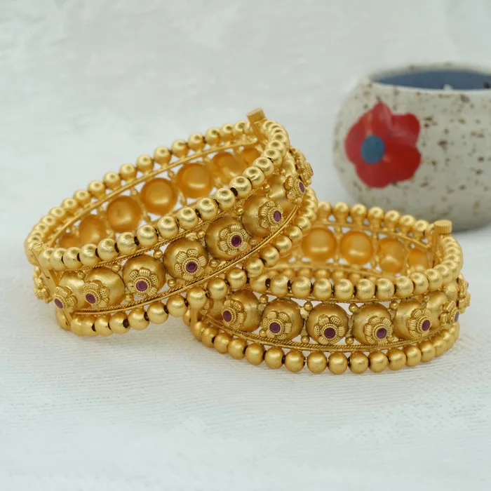 Traditional Handcrafted gold plated copper Latest Design Bangle