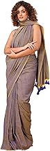 T.J. SAREES Handloom Authentic Bengal Handloom Plain Soft Pure Cotton Sarees For Women with Blouse Piece