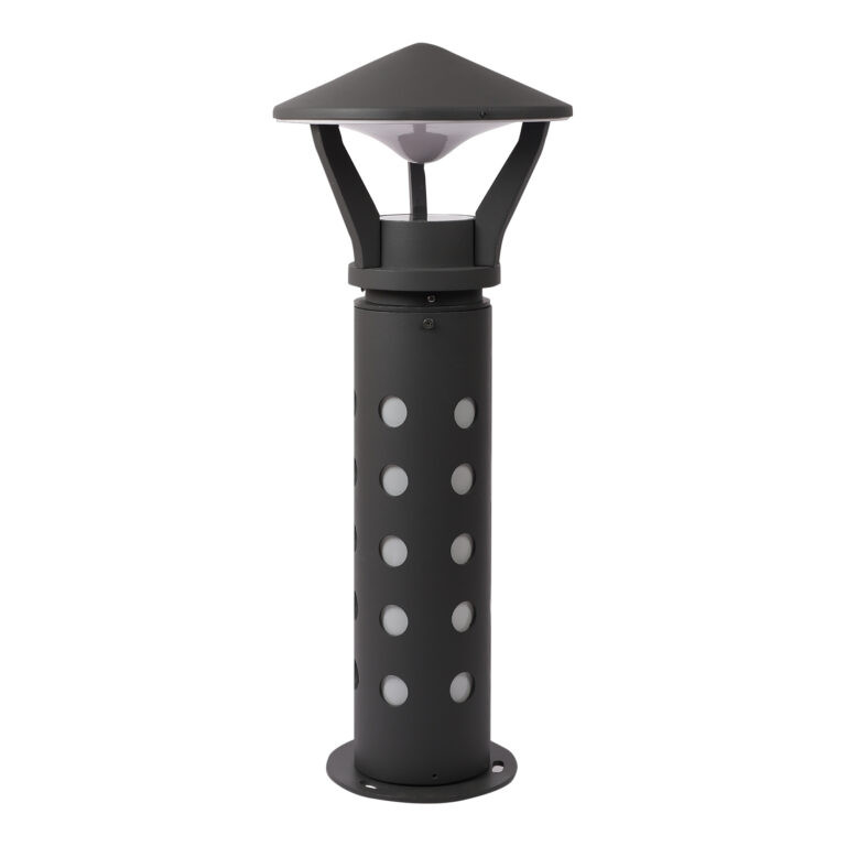 SUPERSCAPE Outdoor Lighting aluminium bollard grey for top branded replacable E27 LED lamp