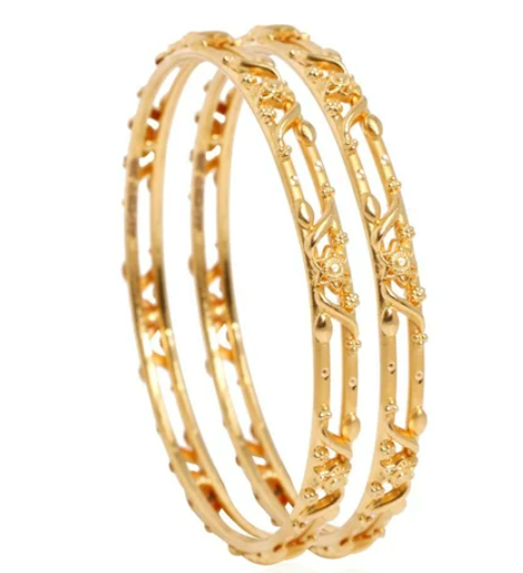 Beautiful rose gold polish stone bangle set