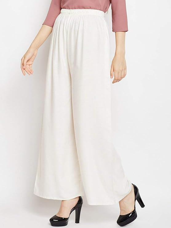 Go Gazab - Stylish Women's Palazzo: Trendy Rayon Solid Color Ethnic Wear Palazzo