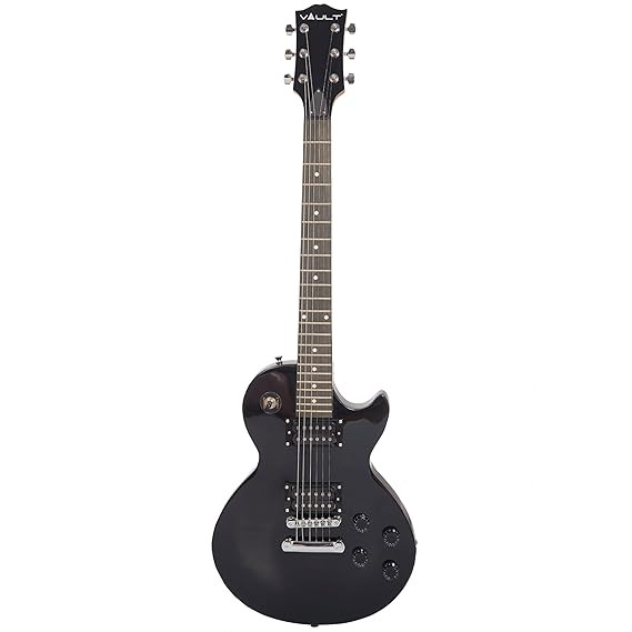 Vault LP1 Les Paul Style Electric Guitar - Black