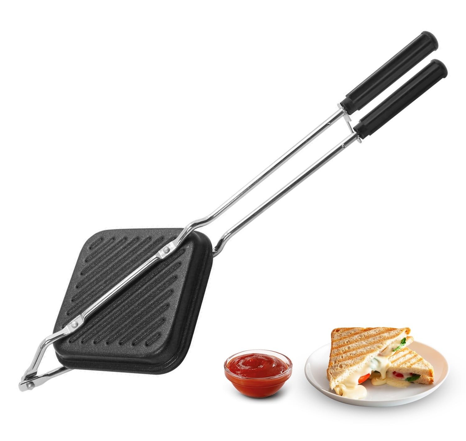 PANCA Non Stick Jumbo Gas Toaster Grill Sandwich Maker Aluminium Gas Toaster Maker Premium