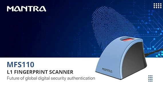 Mantra MFS 110 L1 Biometric Single Fingerprint Scanner | Aadhaar Authentication Device | Latest Updated RD Service | High Securety and Fast scanning | Reliable and Durable
