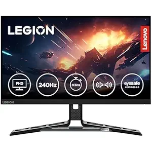 Lenovo Legion-R25f-30 | 25 Inch (63.50cm) | FHD 240Hz Gaming Monitor | 0.5ms, AMD FreeSync, 99% sRGB, 90% DCI-P3, 3Wx2 Speaker, 2xHDMI, 1xDP| Tilt, Swivel, Pivot, Height Adjust Stand | Black