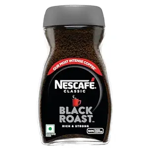 Nescafe Classic Black Roast Instant Coffee, 190g Jar, Rich & Dark | 100% Pure Soluble Coffee Powder (Weight May Vary)