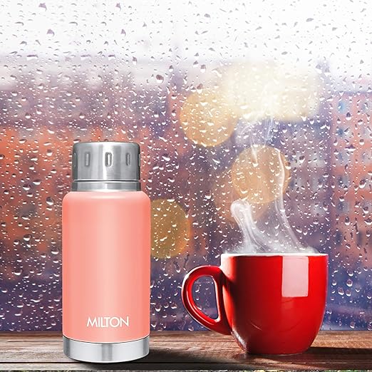 Milton Starlit 320Bottle Thermosteel Insulated Water Bottle, 320 ml, Pink| Hot and Cold | Leak Proof | Office Bottle | Sports | Home | Kitchen | Hiking | Treking | Travel | Easy to Carry | Rust Proof