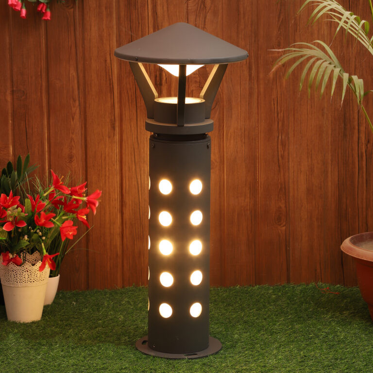 SUPERSCAPE Outdoor Lighting aluminium bollard grey for top branded replacable E27 LED lamp