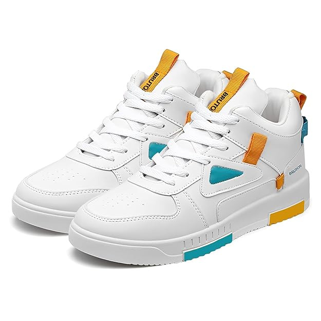 BRUTON Stylish Sneakers Casual Shoes for Men's & Boy's- White