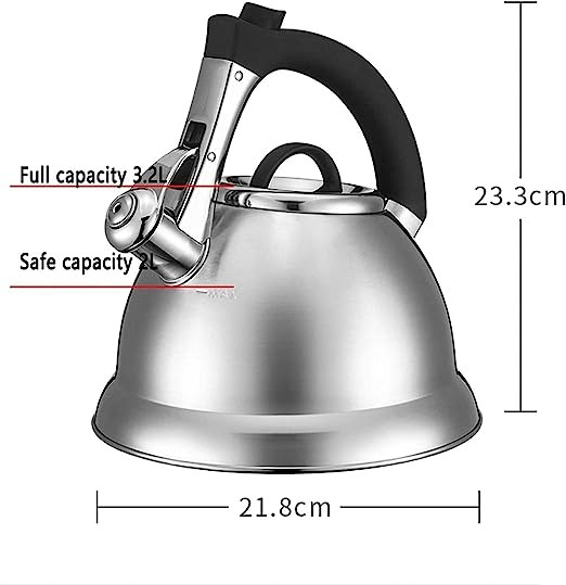 Tea Pots for Stove Top Durable Ergonomic Stainles kettle